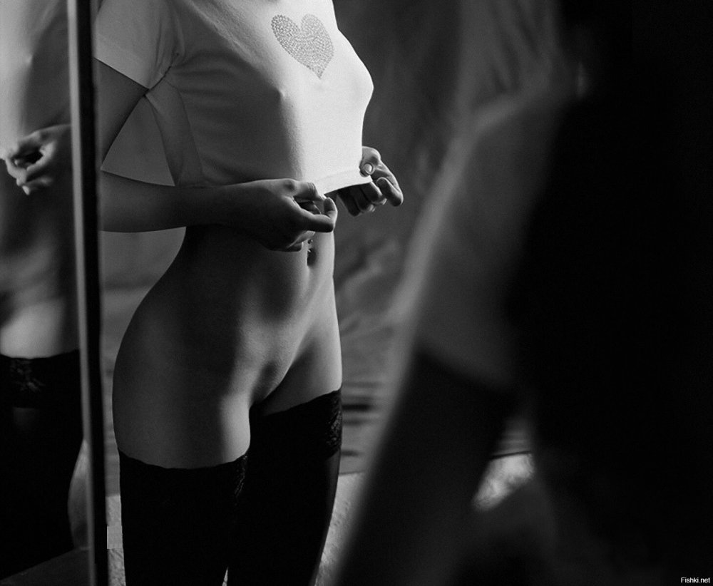 Girl in men's clothes nude