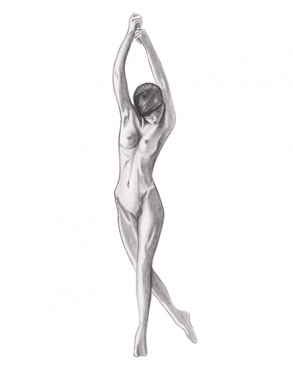Erotic drawings with a pencil