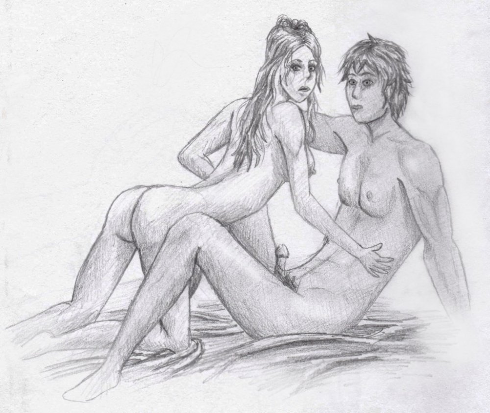 Pornographic drawings with a pencil