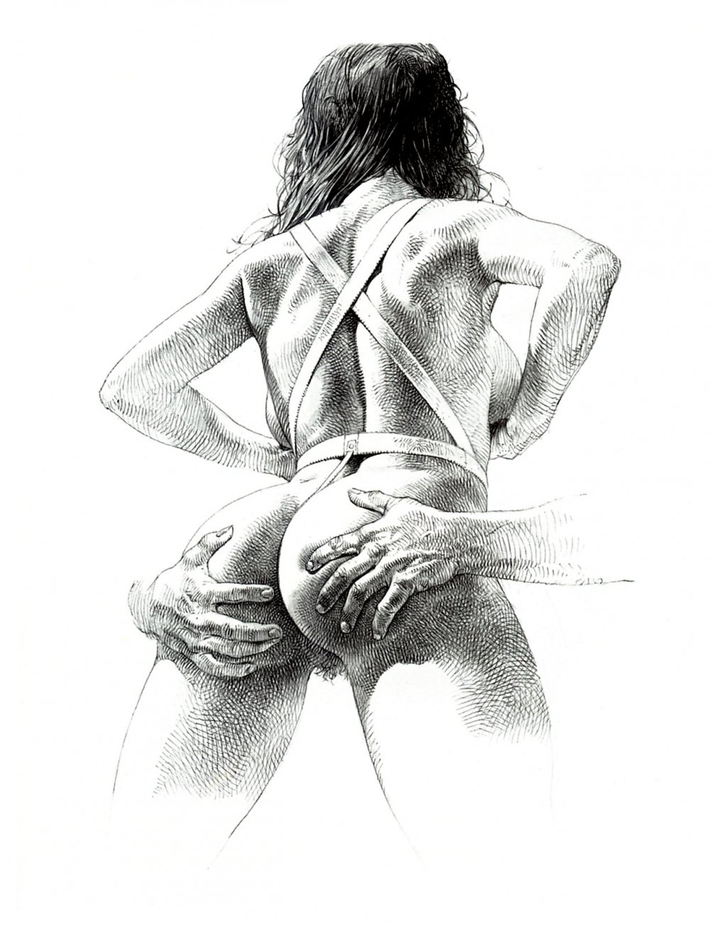 Erotic drawings with a pencil