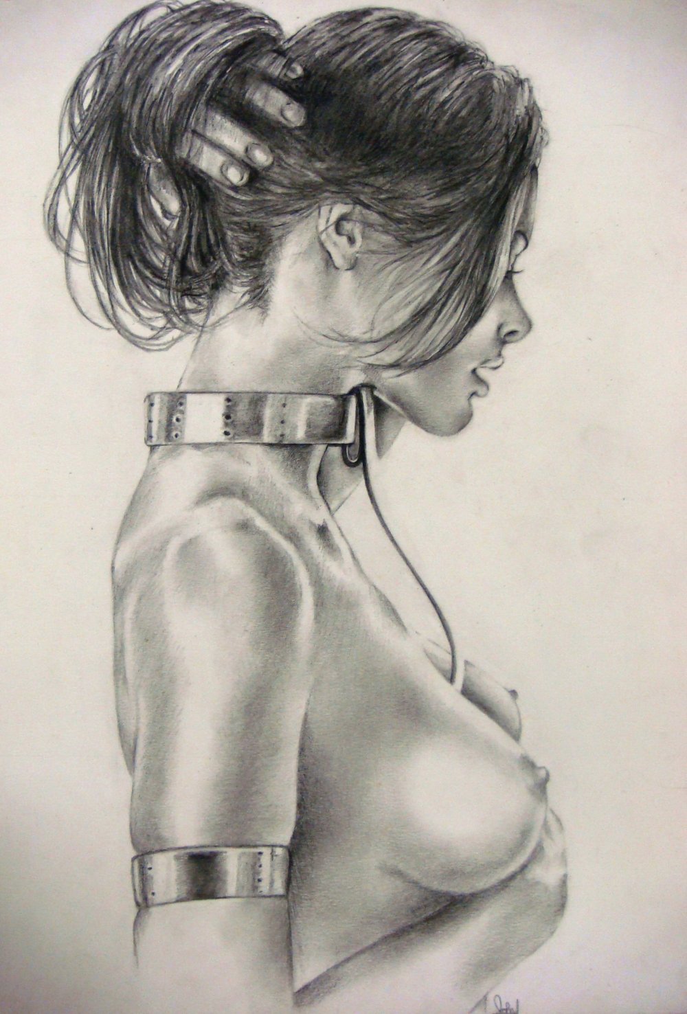 Paintings in the style of a pencil