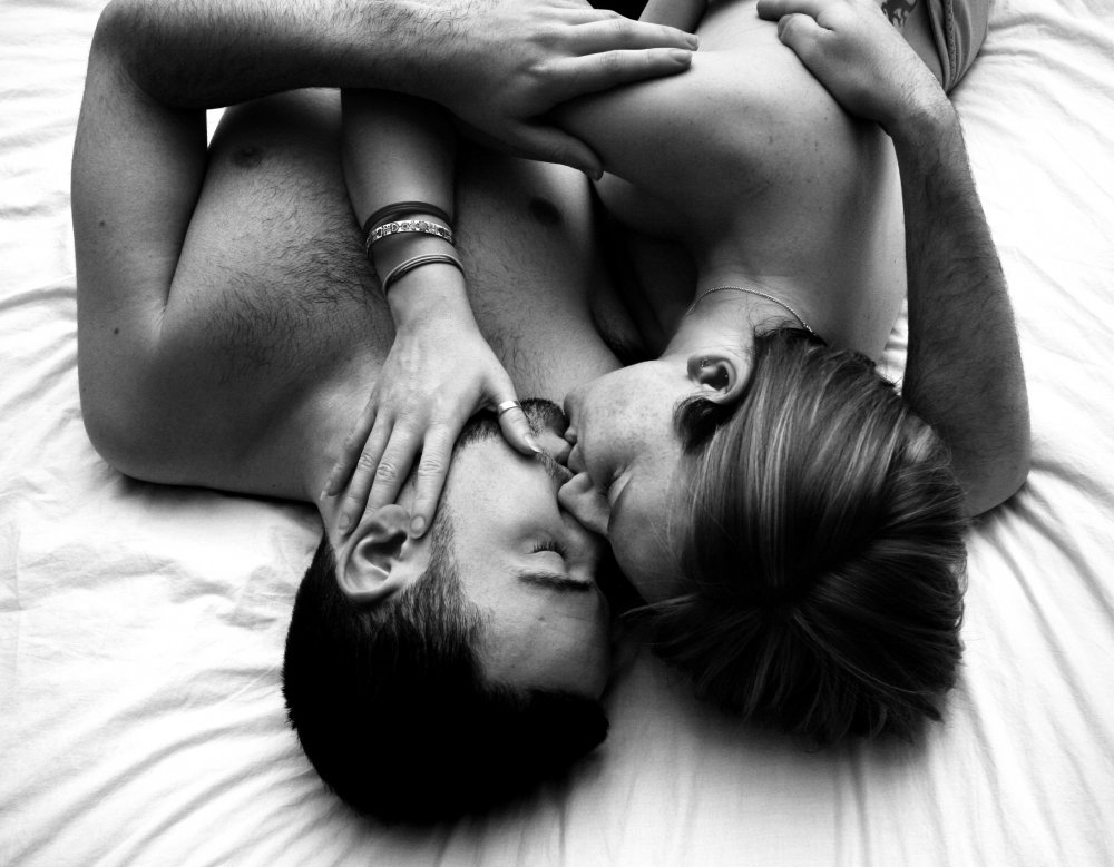 Man and woman in bed