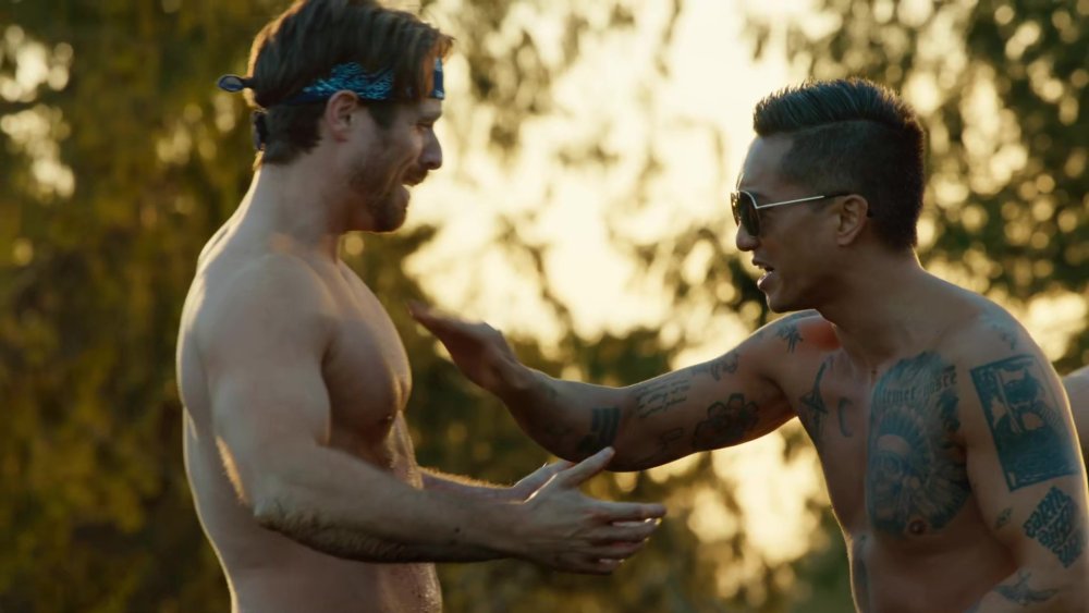 The girl makes purchases