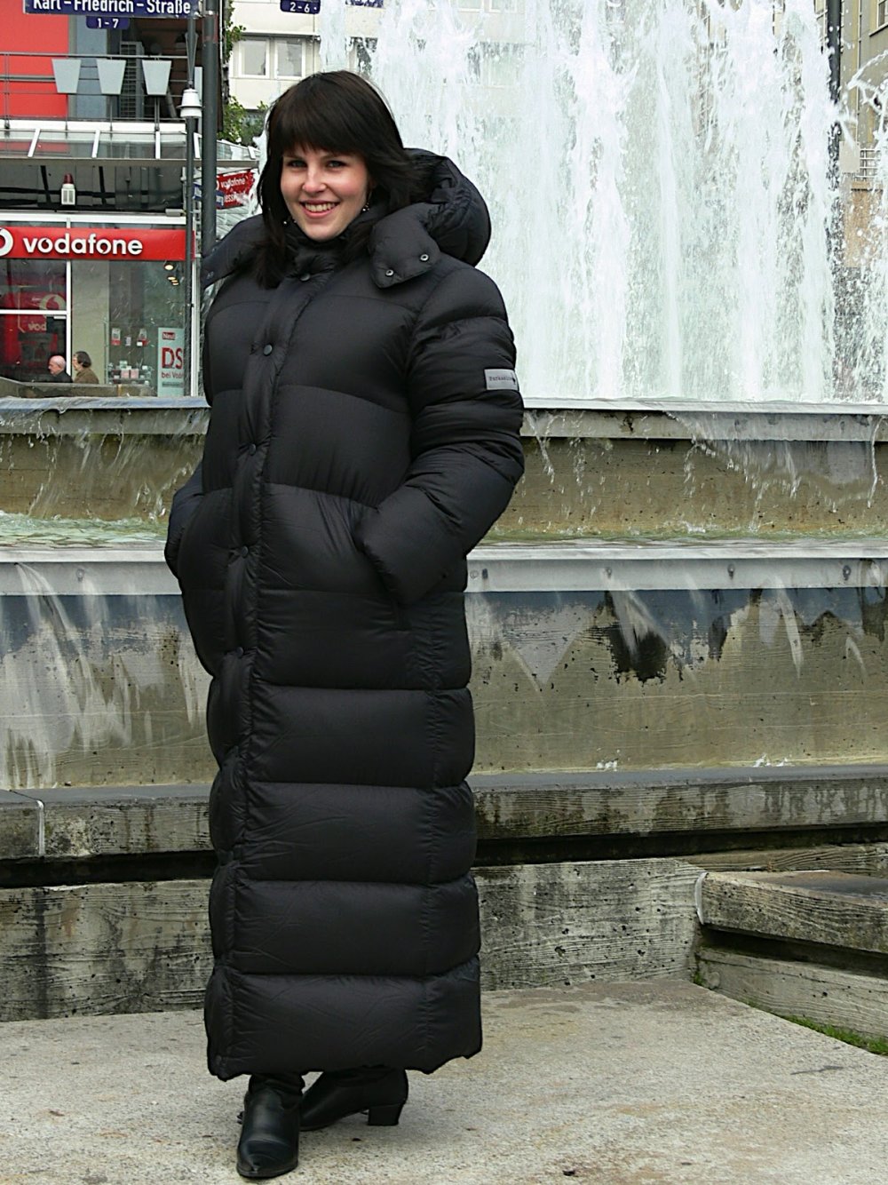 Girl in a pink jacket