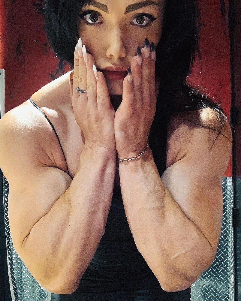 Village women with muscles