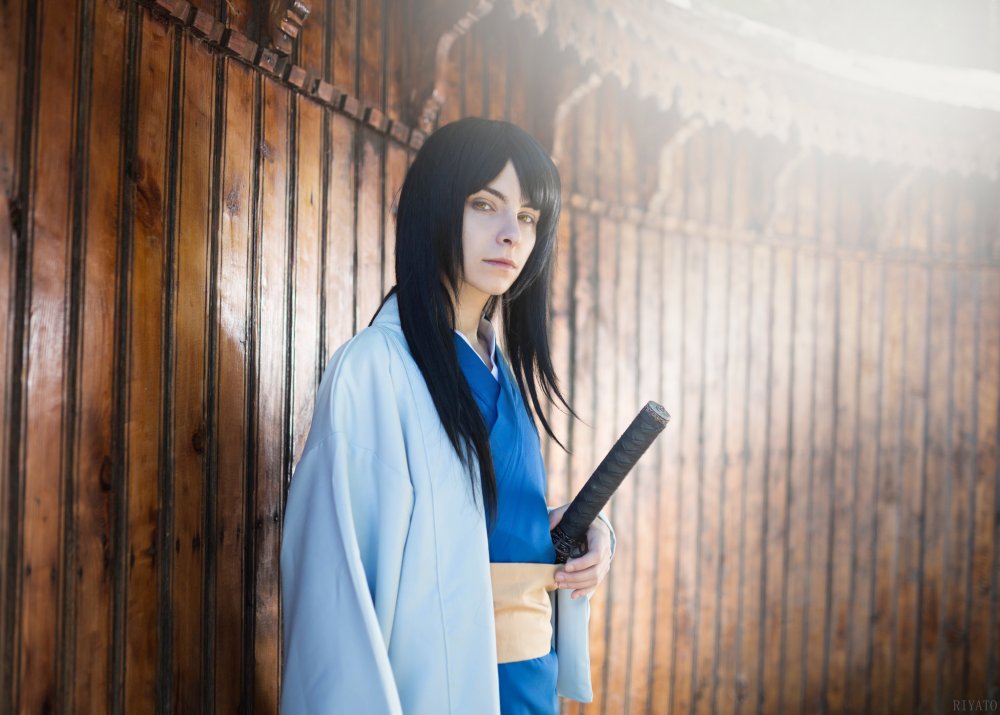 The girl sat on a huge art