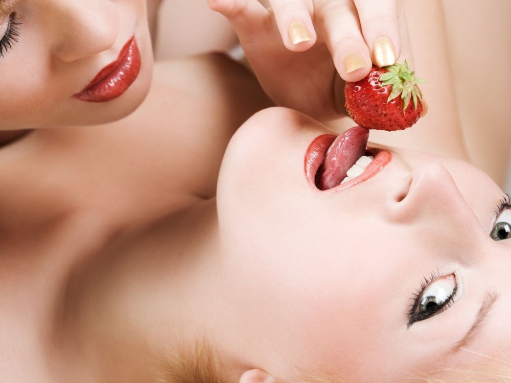 Naked on a white background