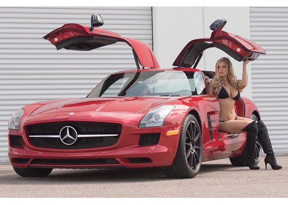 Kimberly Jade with a car