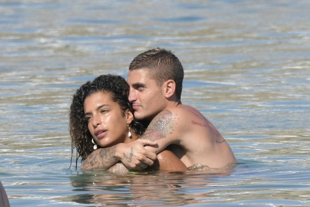 Marco Verratti and Jessica Aidy