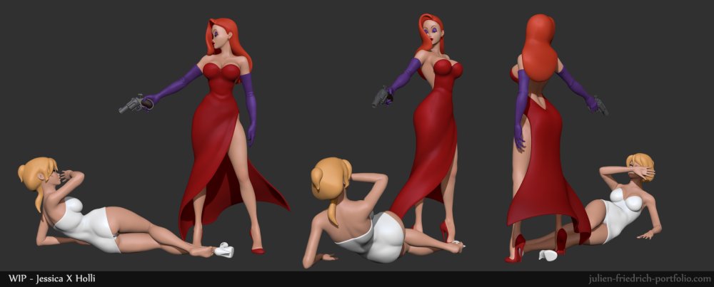 Jick Rabbit and Holly Wood