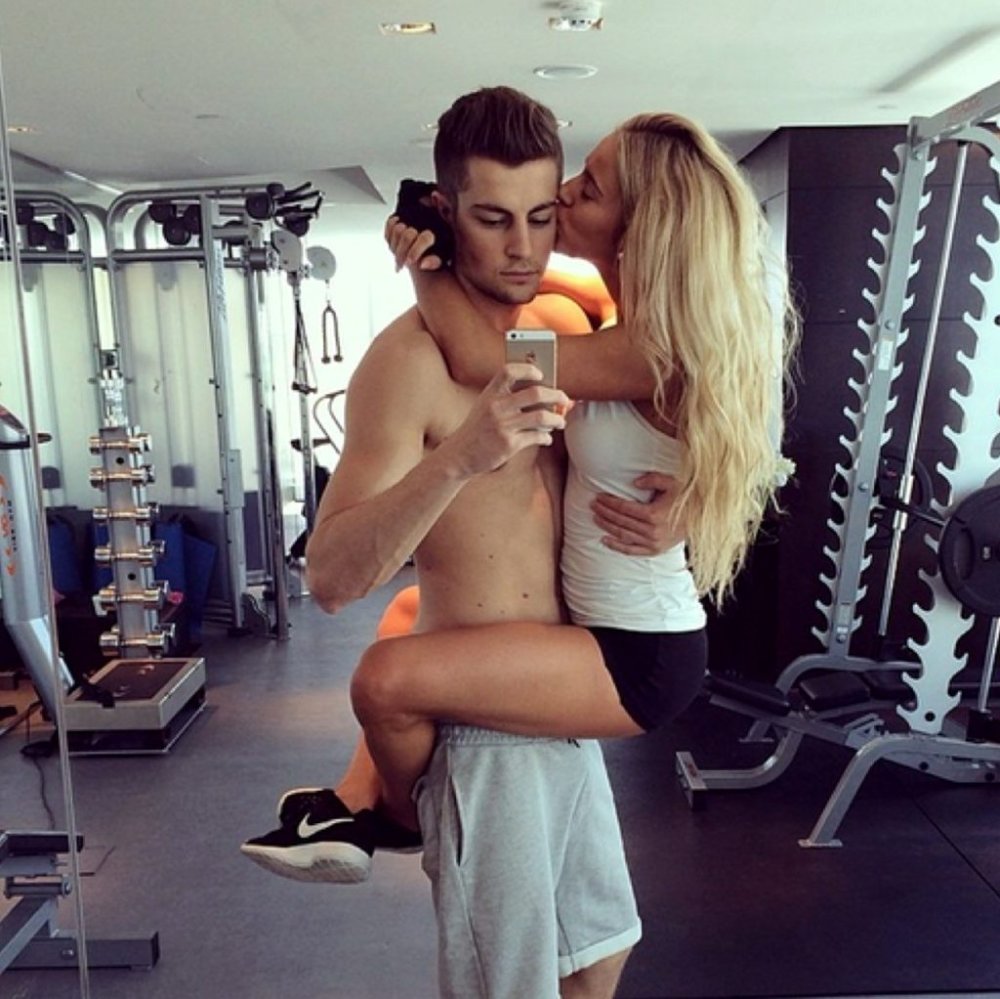 Sports pair of selfies