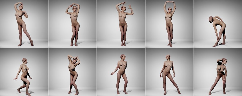Poses for an erotic photo shoot