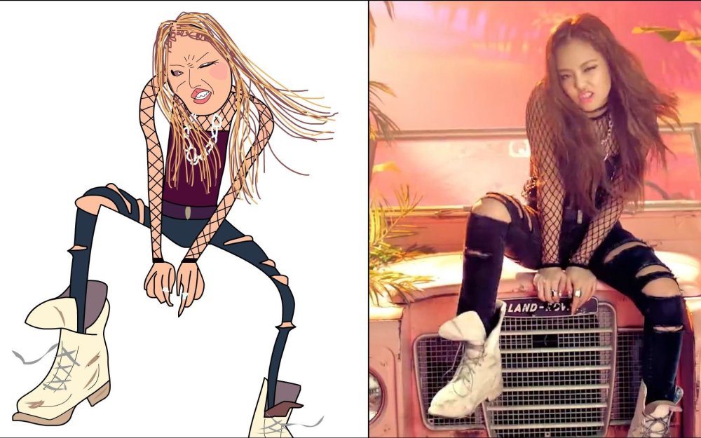 Kim Jenny with orange hair