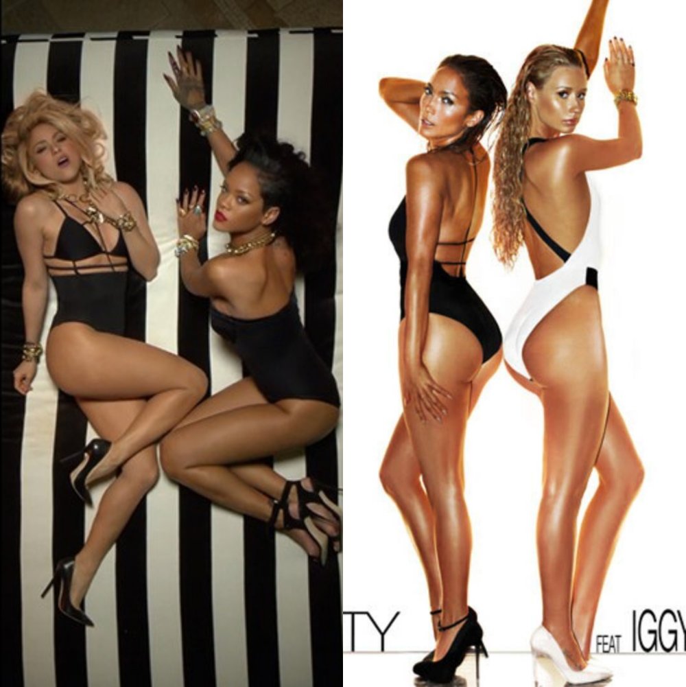 Shakira is dancing striptease