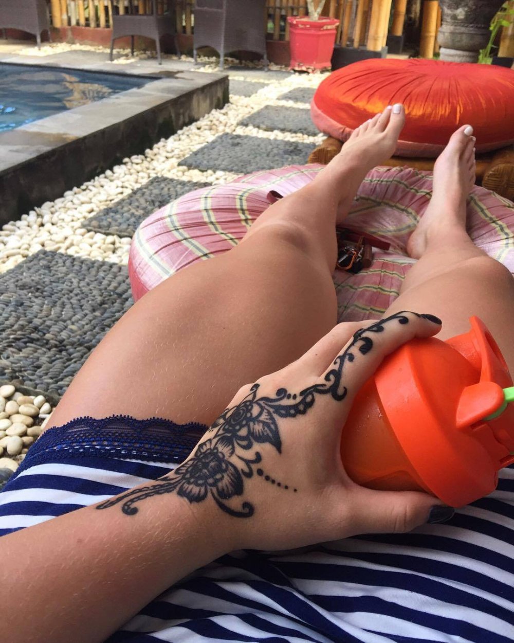 The bodybuilder Julia Vince