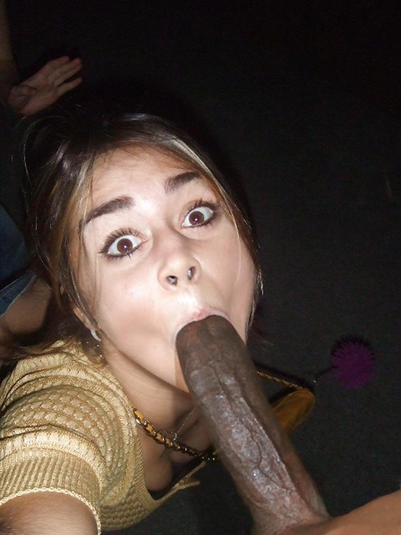 Selfies of girls with a black cock
