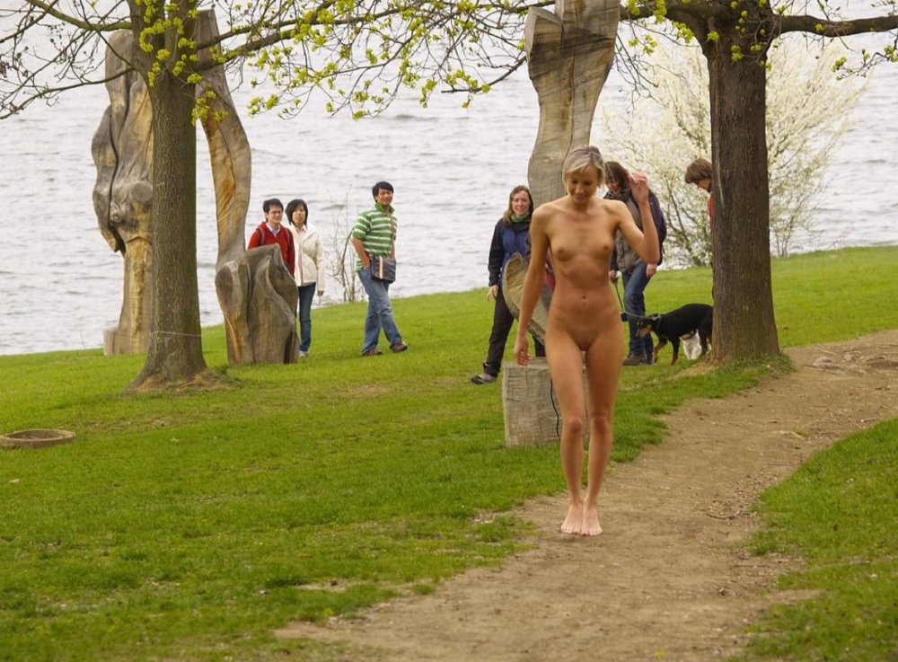 Naked mature women in public places