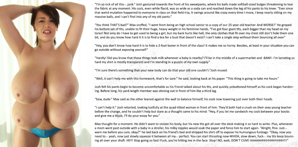 TG Captions Bimbo Mom boobs