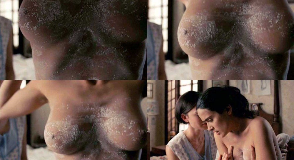 Salma Hayek in his youth naked