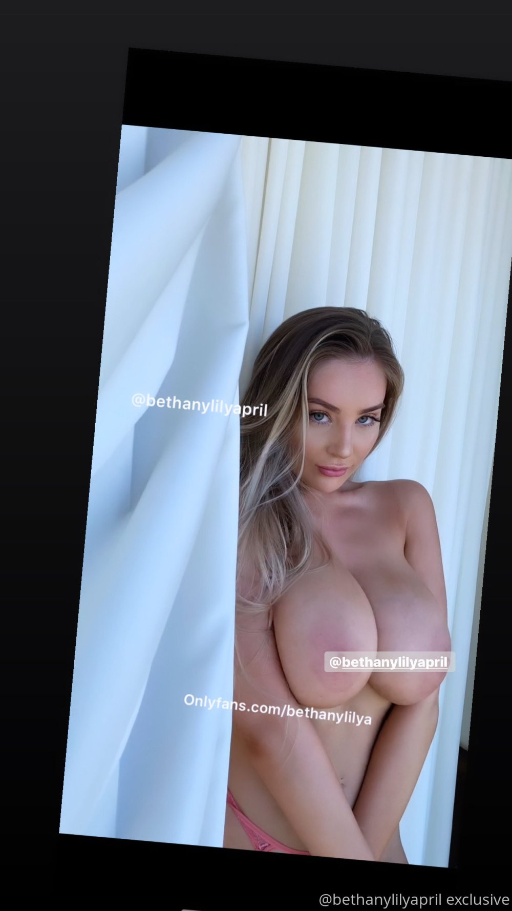 Lily April Naked breasts with men