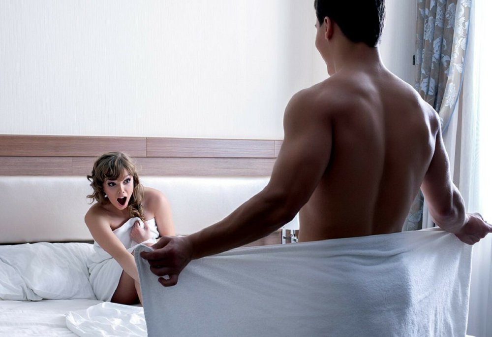 Photo shoot in bed for two