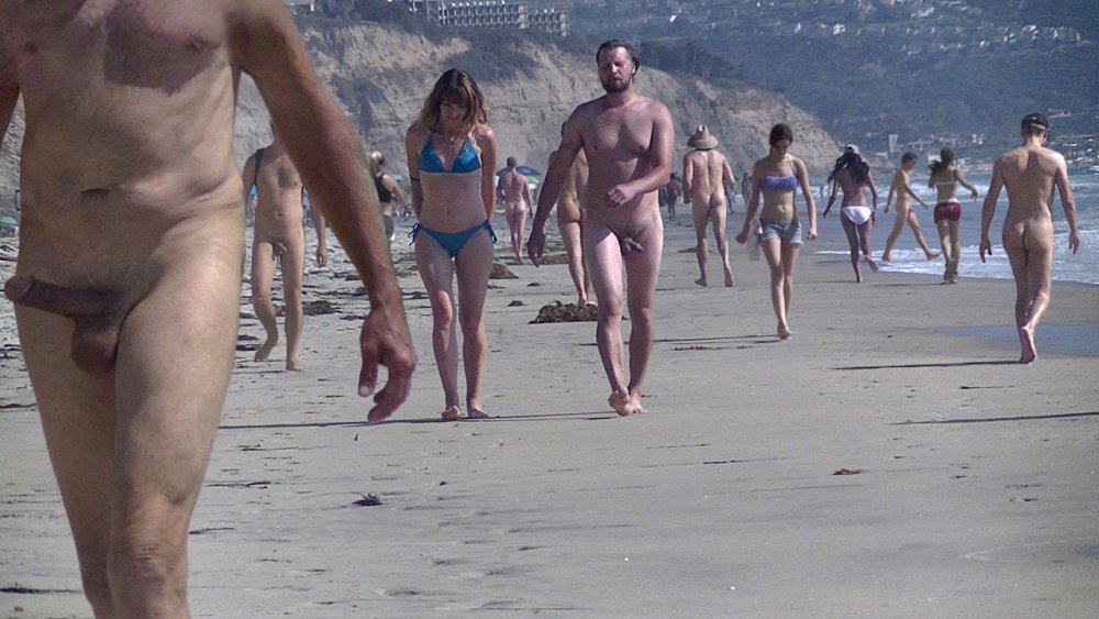 Naked elderly couples on the beach
