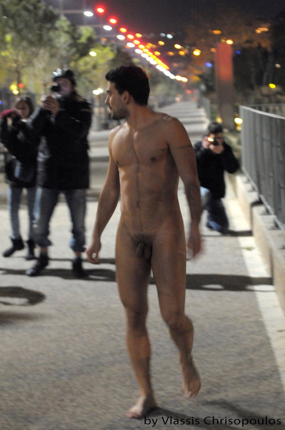 Public nudity of the boy