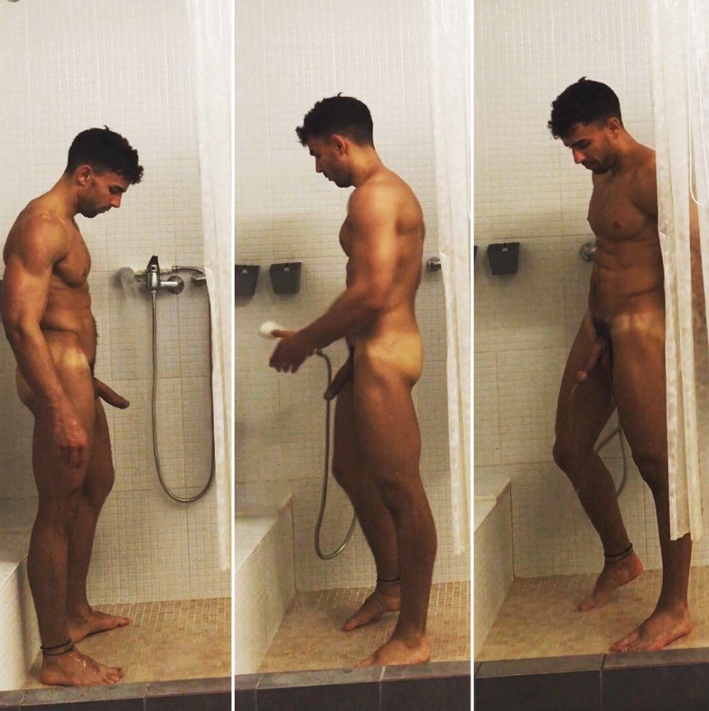 Gay Men with Monster Cocks in Locker Room