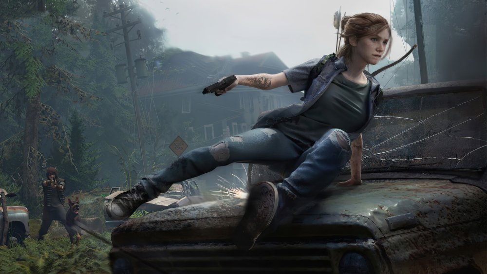 The Last of US 2 Ellie sits in water