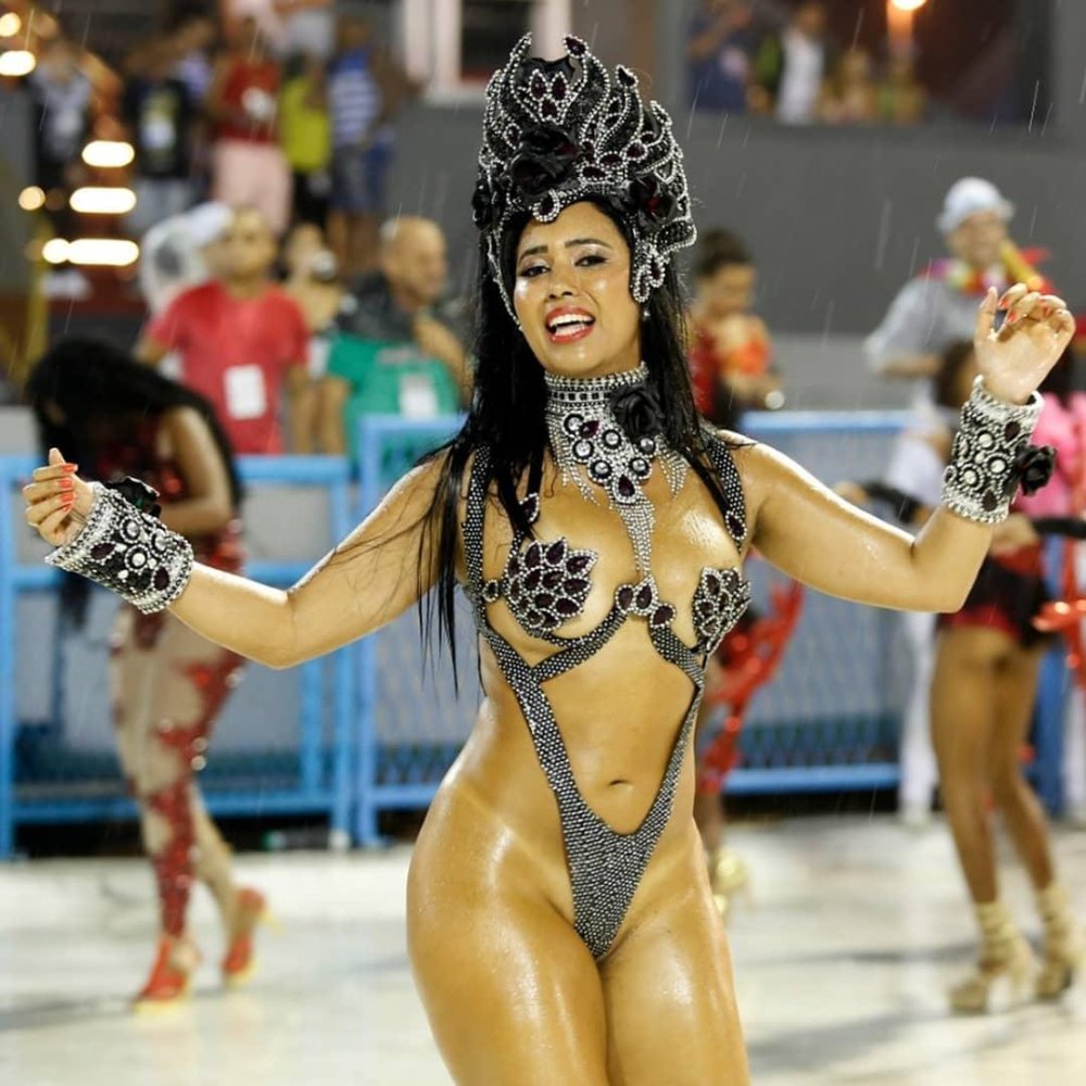 Brazilians on the carnival in Rio de Janeiro