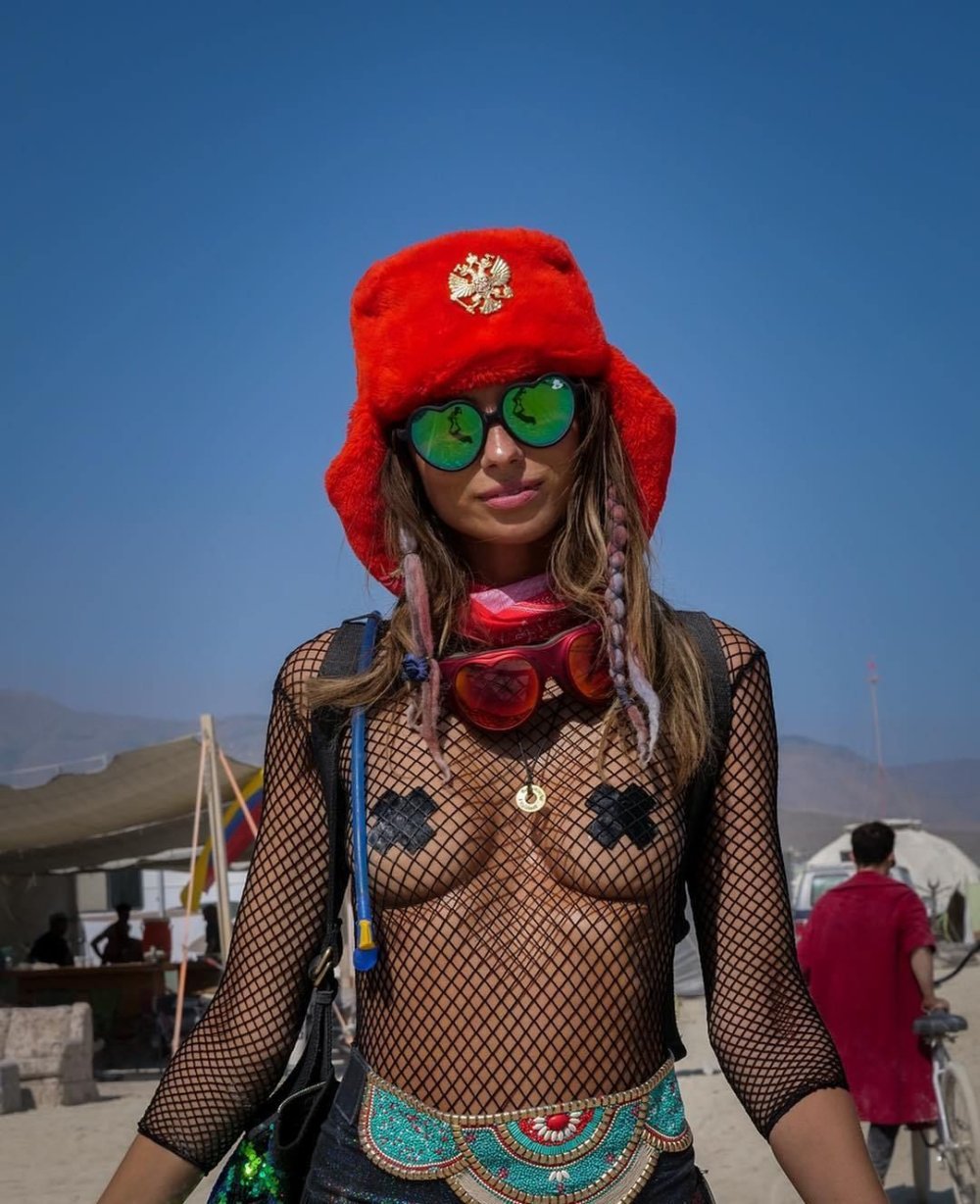 Topless Girls at the Festival