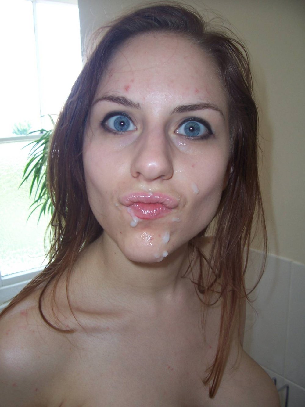 The finished face is homemade