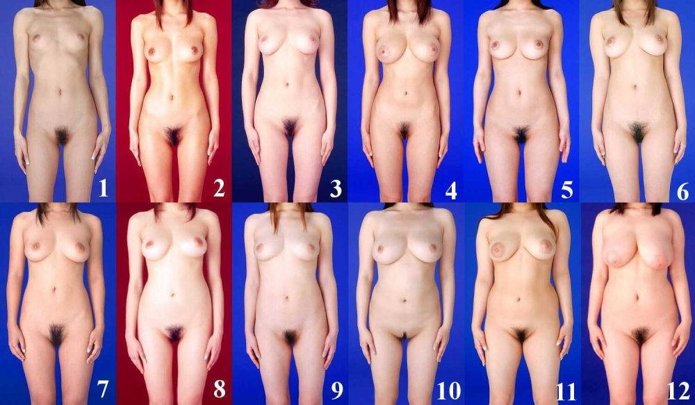 Naked chest of different shapes