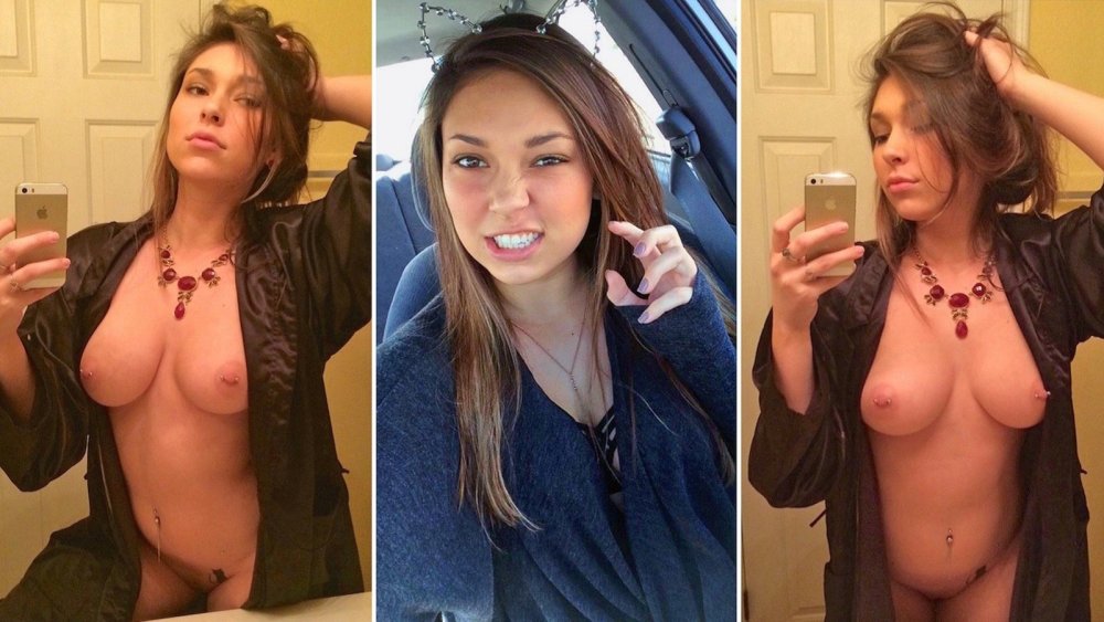 Selfie in clothes and without clothes