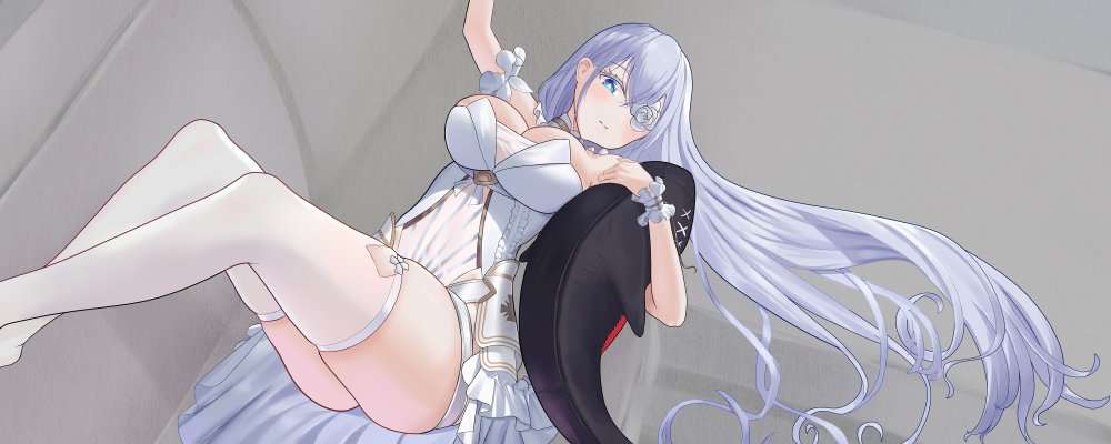 Anime chan lies on the back