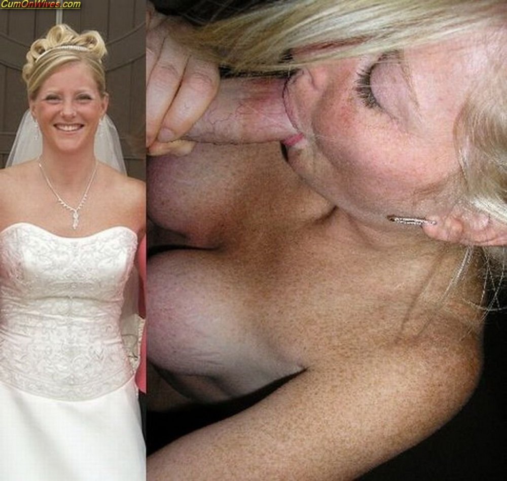 Dressed and sucking brides