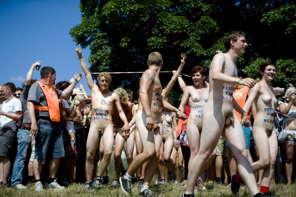 Festival of naked students