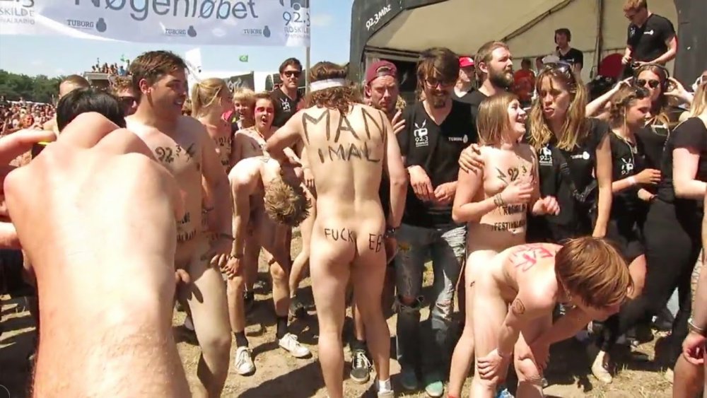 Nudist festival of boys