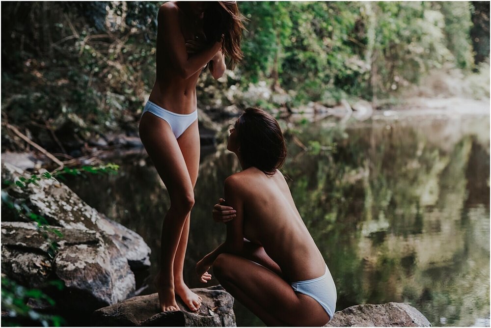 Alisha and Rene Herbert in underwear