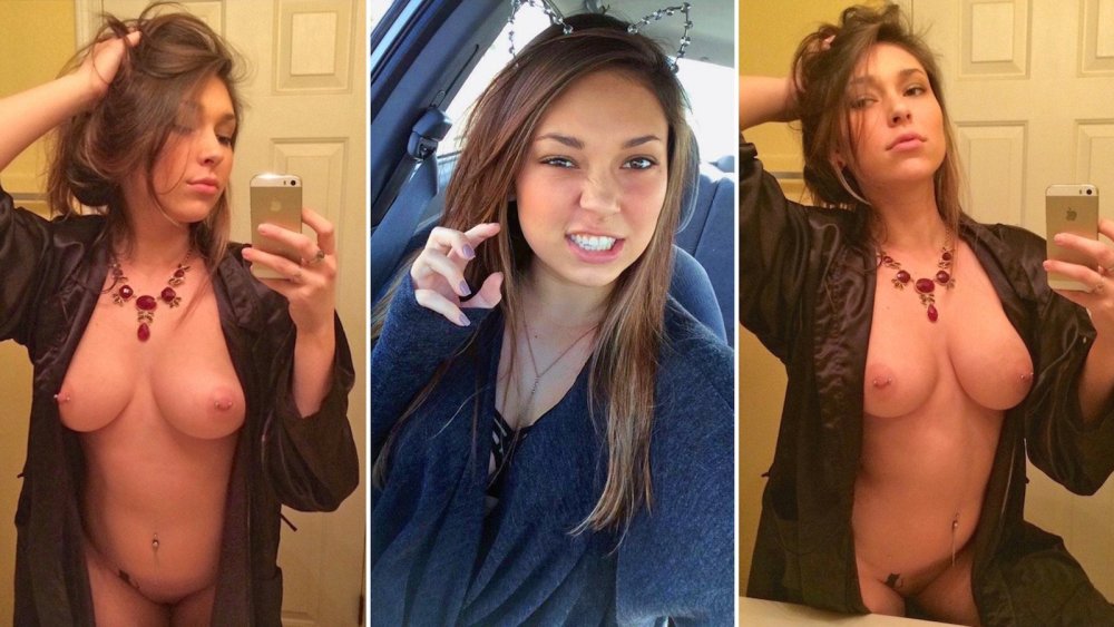 Selfie in clothes and without clothes