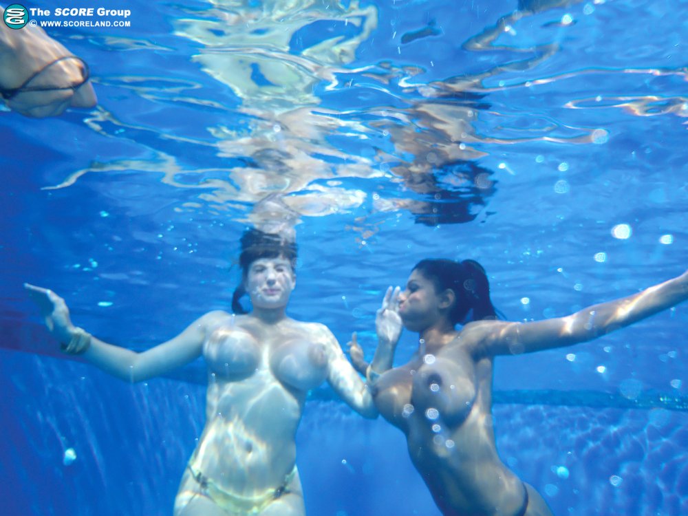Naked in the pool underwater