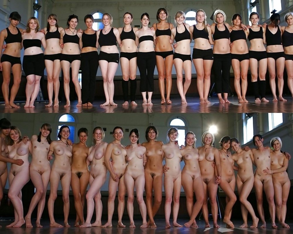 Group of girls without clothes