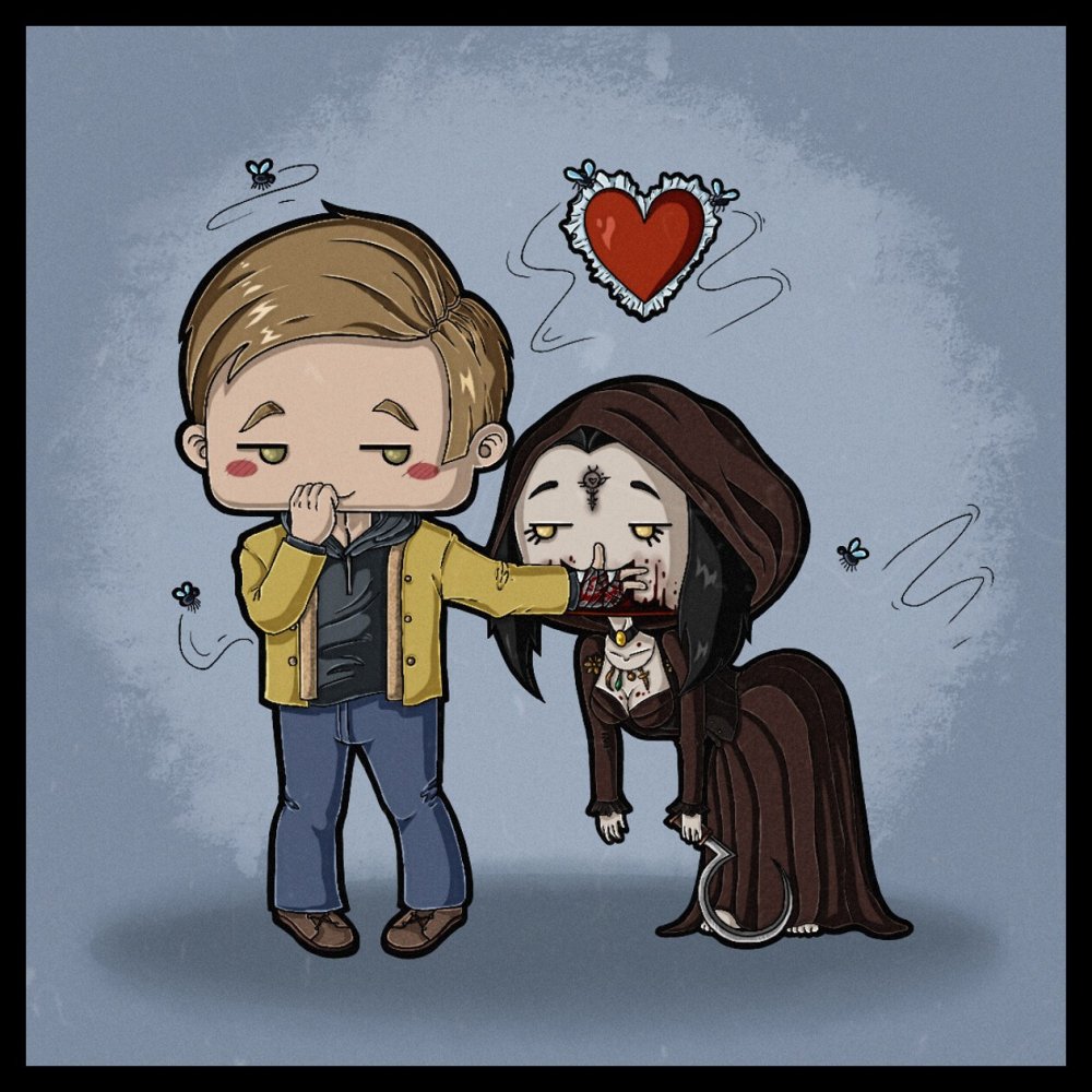 Lady Dimitrescu and Ethan Art