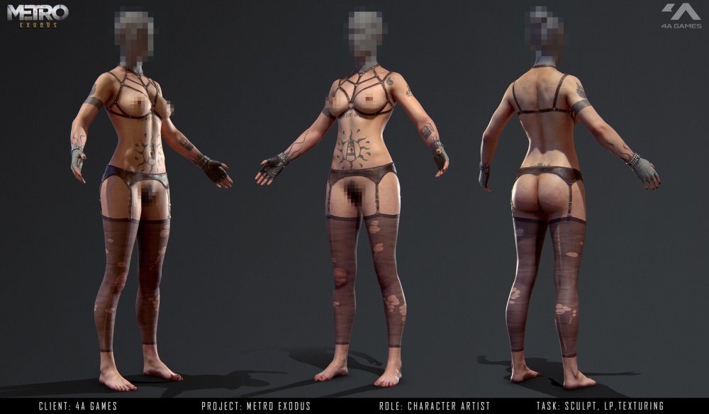 Naked model Anna Metro