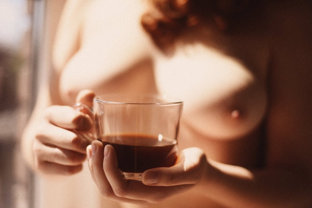 Erotic cup of coffee