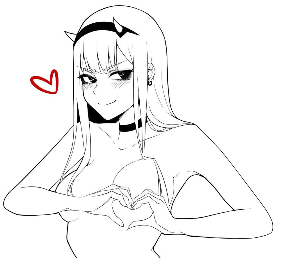 Anime coloring with breasts