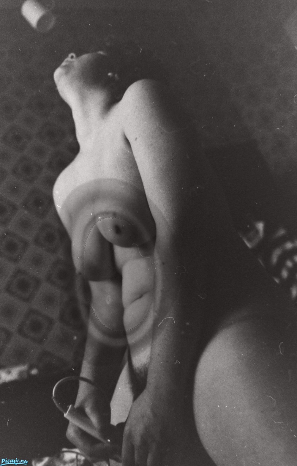 Soviet black and white retro erotic photo