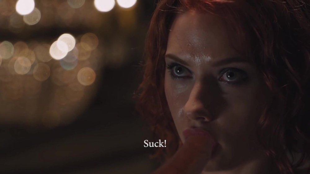 Scarlett Johansson Black Widow Cum