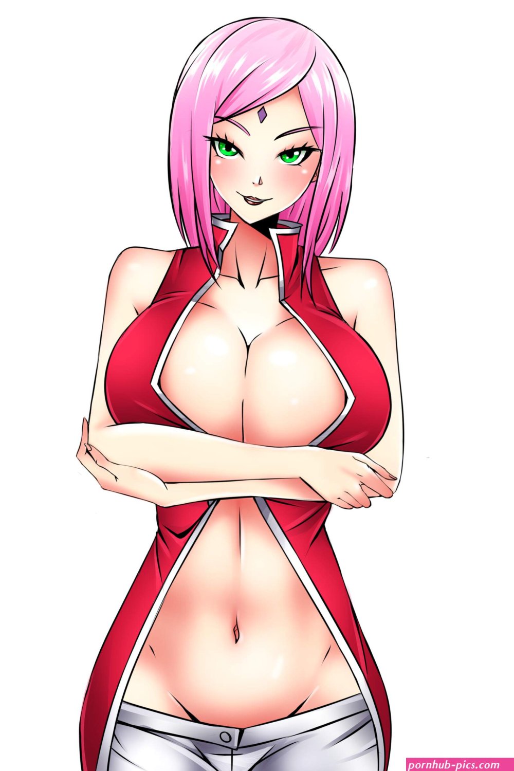 Sakura Haruno with big breasts naked