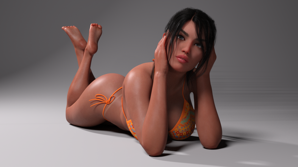 Realistic 3D naked priests